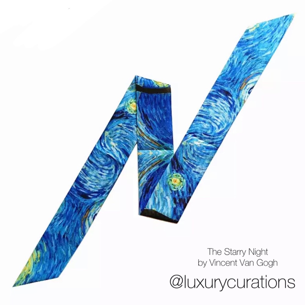 Starry Night by Vincent Van Gogh Twilly Scarf